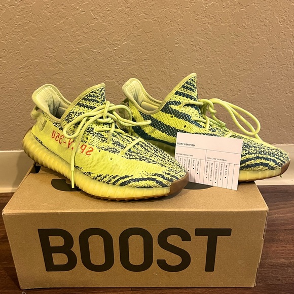 Size 11.5 - adidas Yeezy Boost 350 V2 Semi Frozen Yellow. main image 5